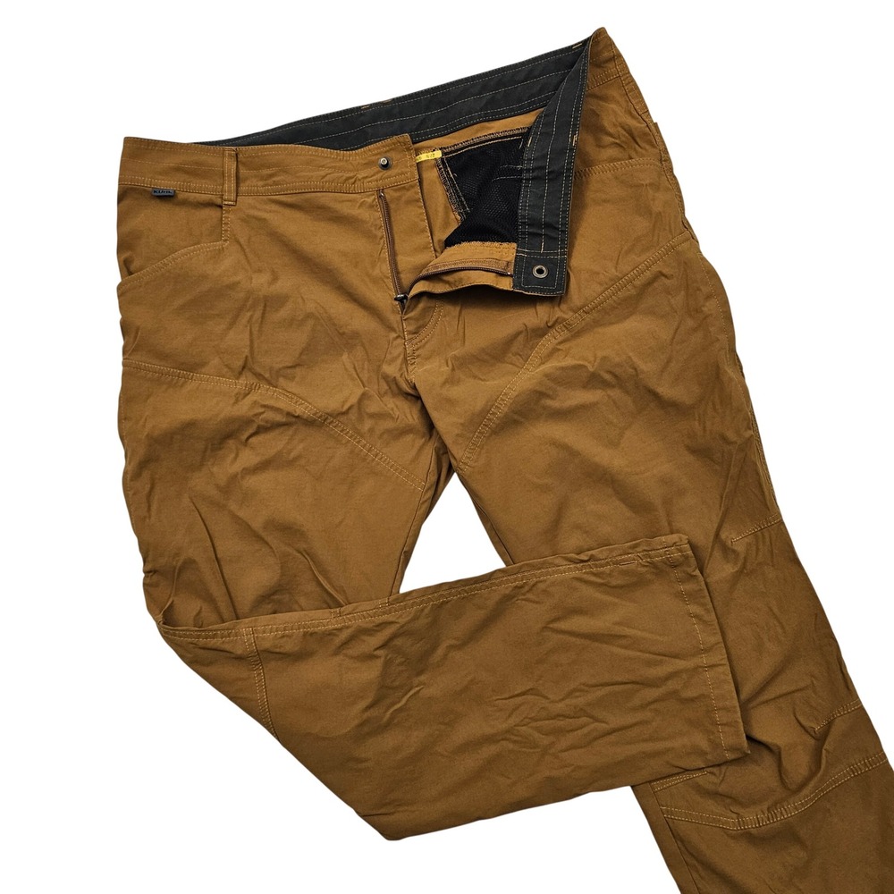 KUHL Free Ryde Pants Mens 40x29 Brown Articulated Knee Hiking Gorpcore Travel